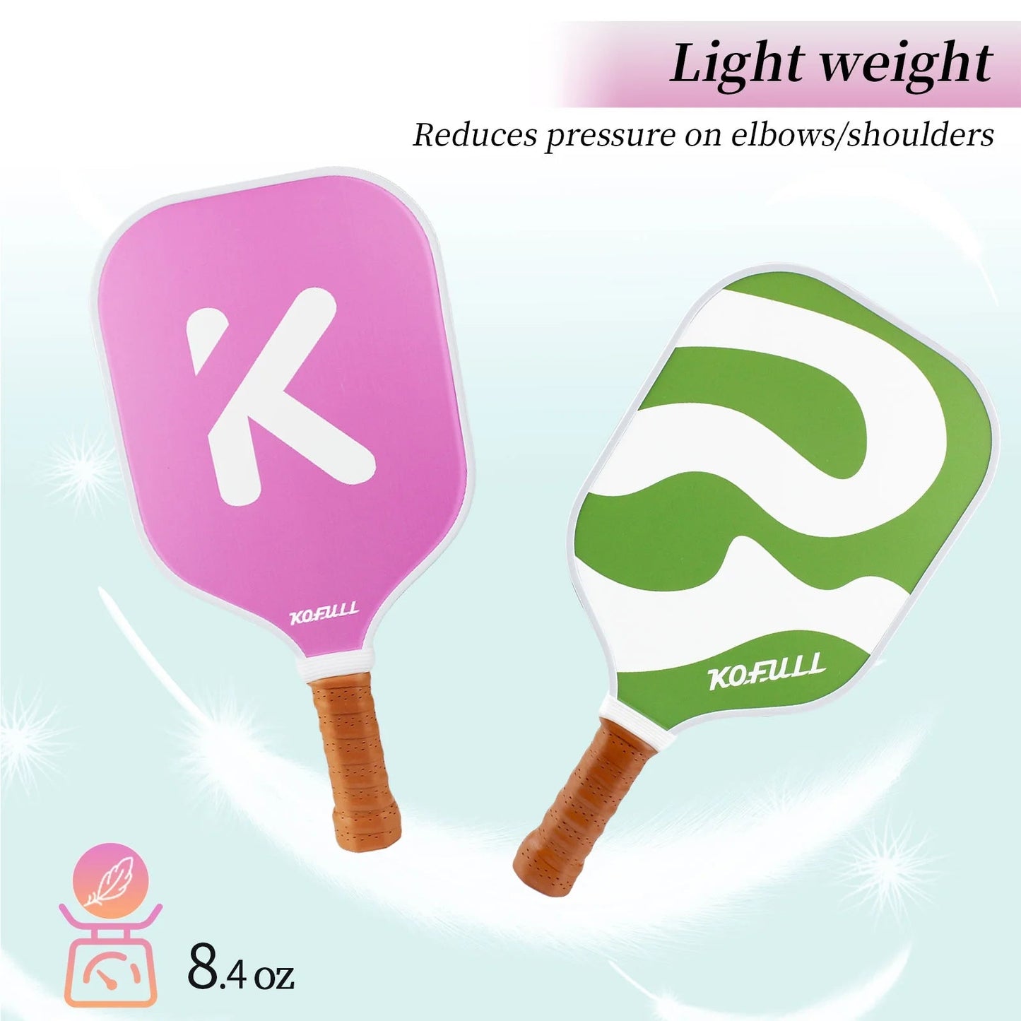 Fiberglass Pickleball Paddles Set - Pink & Green, Ideal for Women & Beginners - Apex Athletics