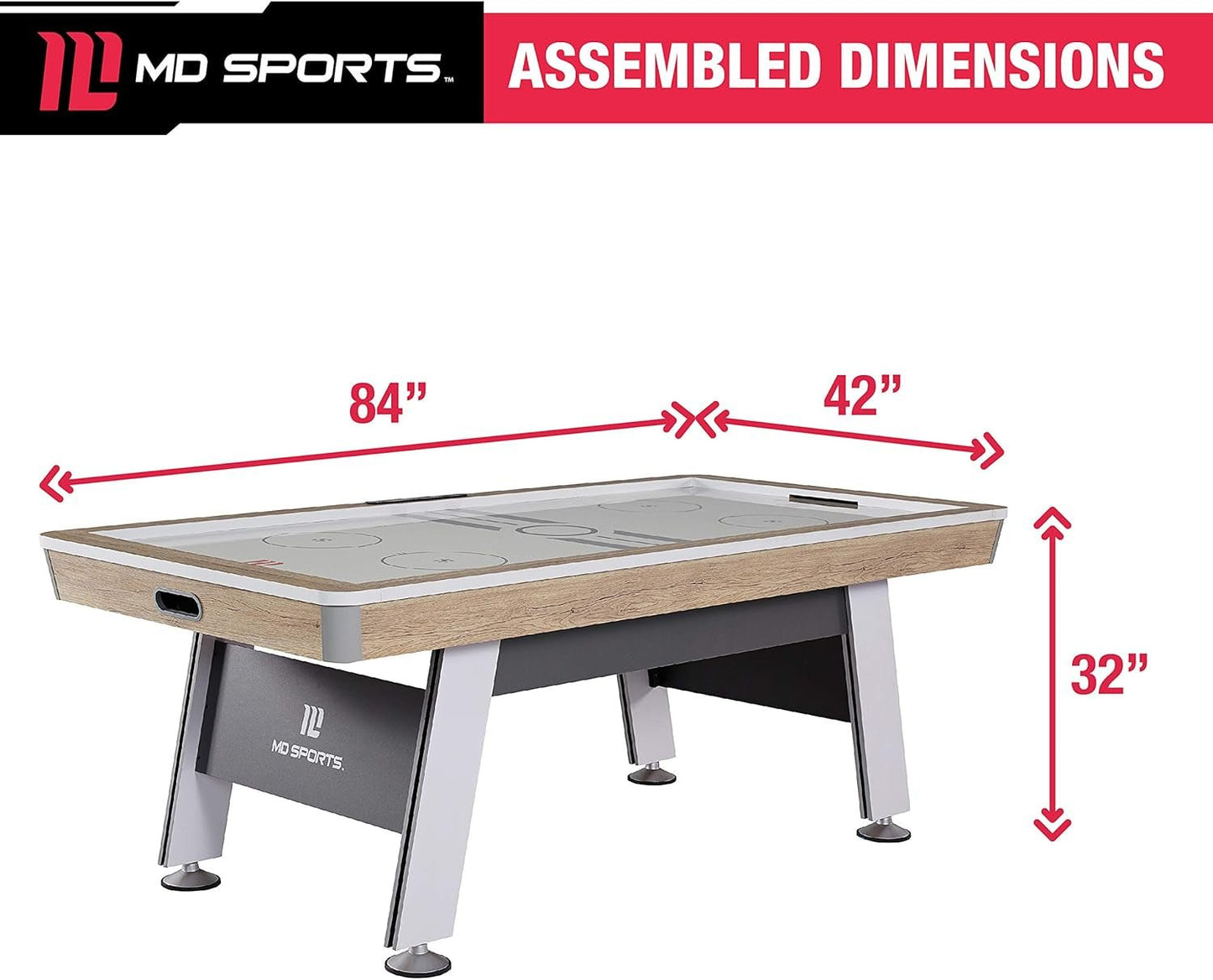 Air Hockey Table with Arcade Electronic Scorer, Perfect for Family Game Rooms - Apex Athletics