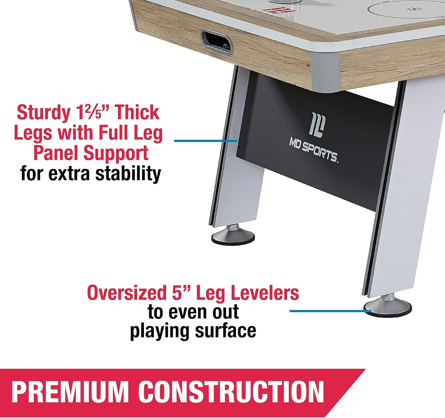 Air Hockey Table with Arcade Electronic Scorer, Perfect for Family Game Rooms - Apex Athletics