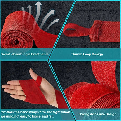 Boxing Bandage Cotton Wraps for MMA Sanda Gauntlets Competition - Apex Athletics