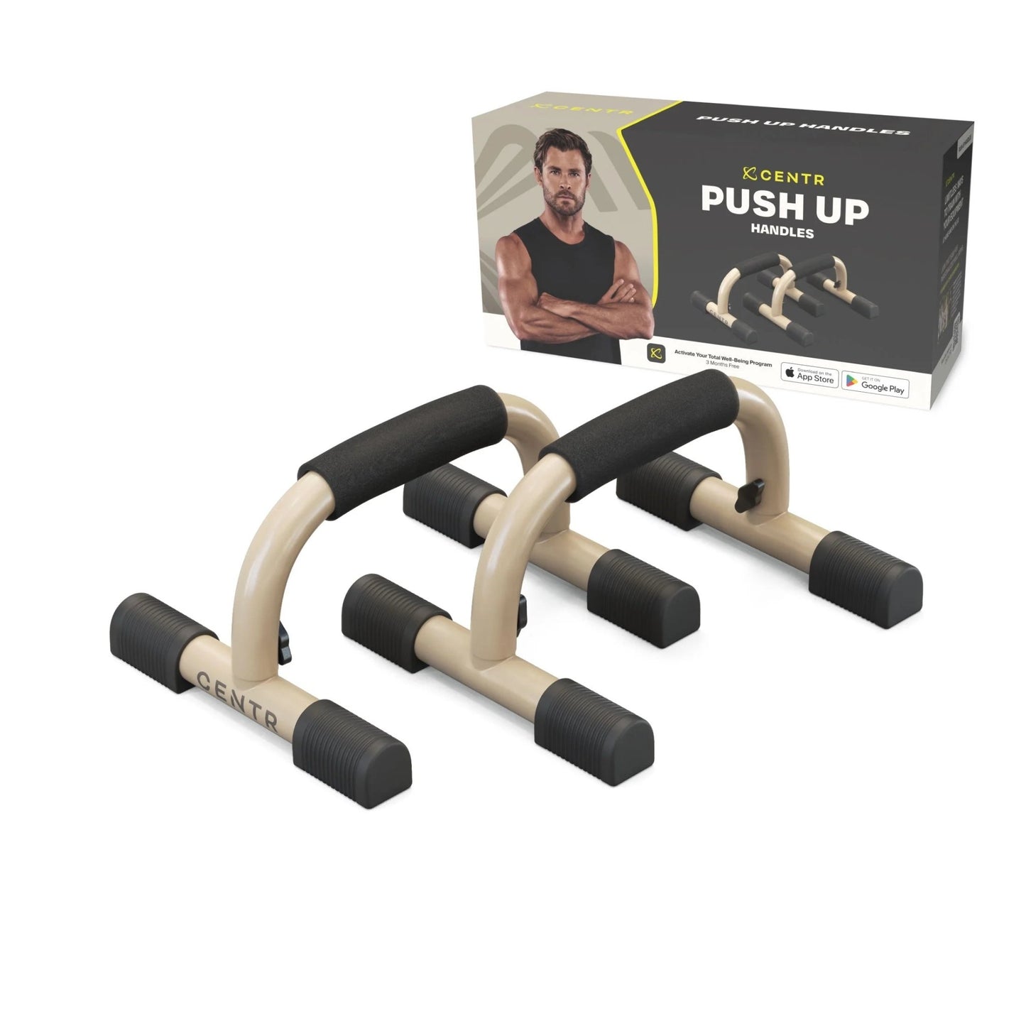 by Chris Hemsworth Push up Handles, Push up Bars + 3-Month Membership - Apex Athletics