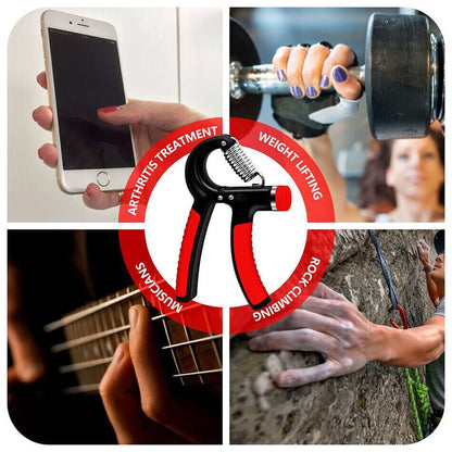 Hand Grip Strength Power Trainer Gripper Strengthener Adjustable Gym Exerciser - Apex Athletics