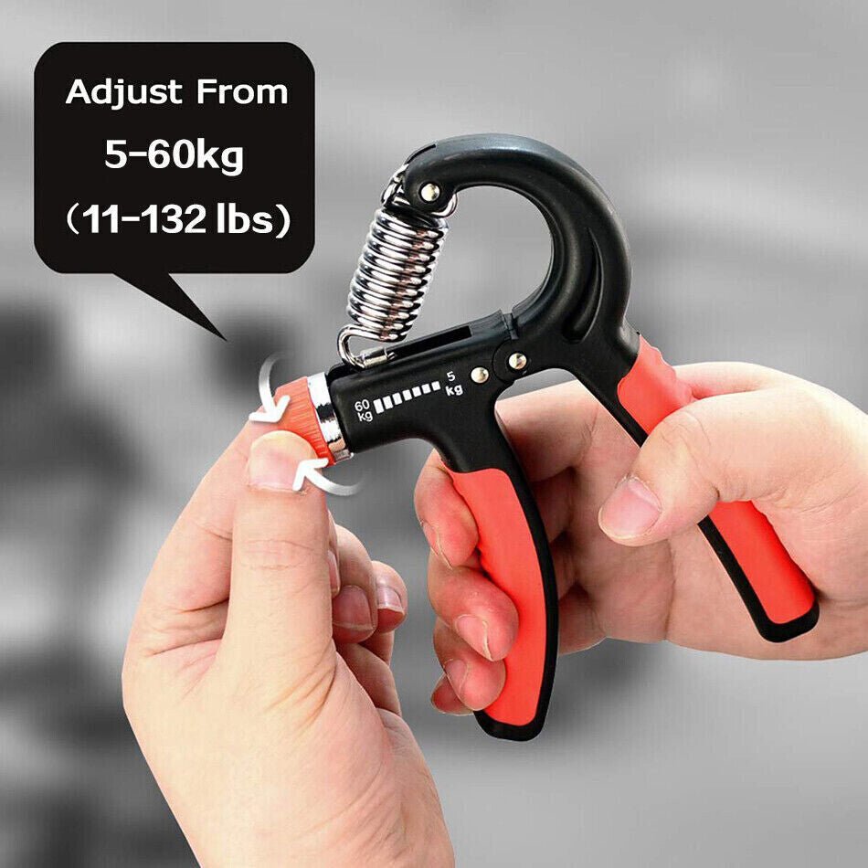 Hand Grip Strength Power Trainer Gripper Strengthener Adjustable Gym Exerciser - Apex Athletics