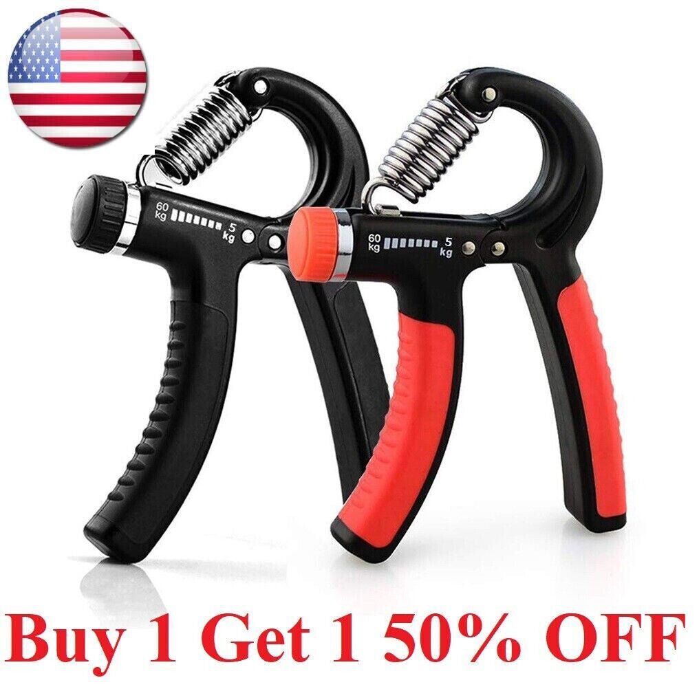 Hand Grip Strength Power Trainer Gripper Strengthener Adjustable Gym Exerciser - Apex Athletics