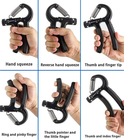 Hand Grip Strength Power Trainer Gripper Strengthener Adjustable Gym Exerciser - Apex Athletics