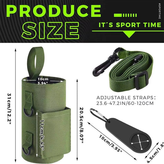 Magnetic Gym Sling Bottle Bag - Portable Holder for Workout Accessories - Apex Athletics