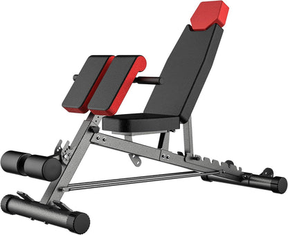 All-In-One FID Weight Bench - Hyper Back Extension, Ab Sit Up, Incline Decline, Flat Bench - Apex Athletics