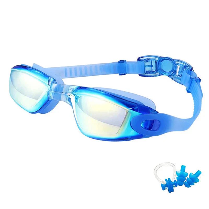 Anti-Fog Silicone Swim Goggles - UV Protection, Waterproof, Adjustable Fit - Men, Women, Kids - Apex Athletics