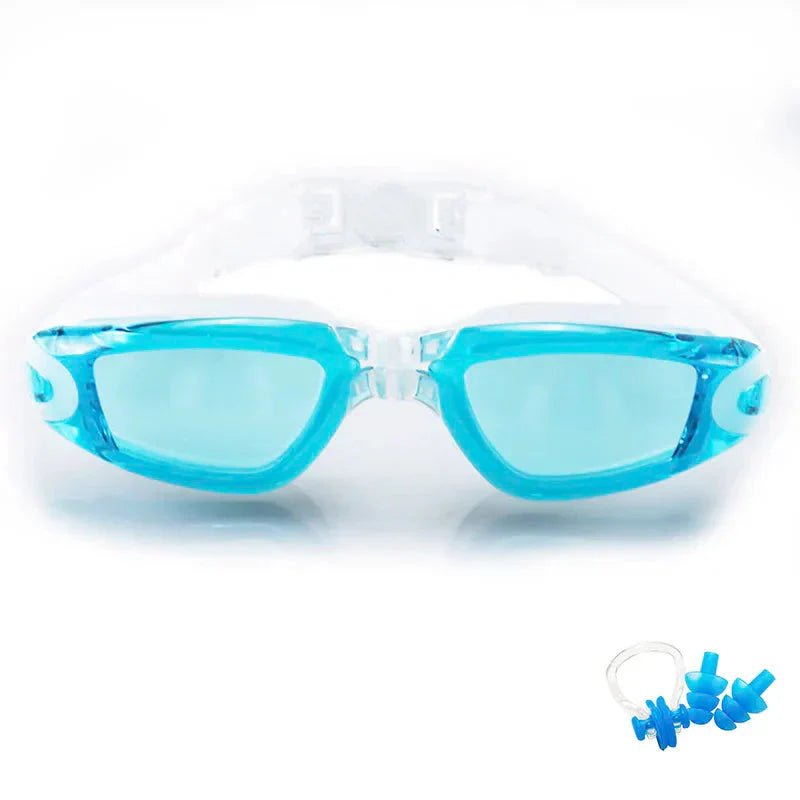 Anti-Fog Silicone Swim Goggles - UV Protection, Waterproof, Adjustable Fit - Men, Women, Kids - Apex Athletics