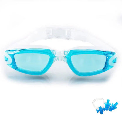 Anti-Fog Silicone Swim Goggles - UV Protection, Waterproof, Adjustable Fit - Men, Women, Kids - Apex Athletics