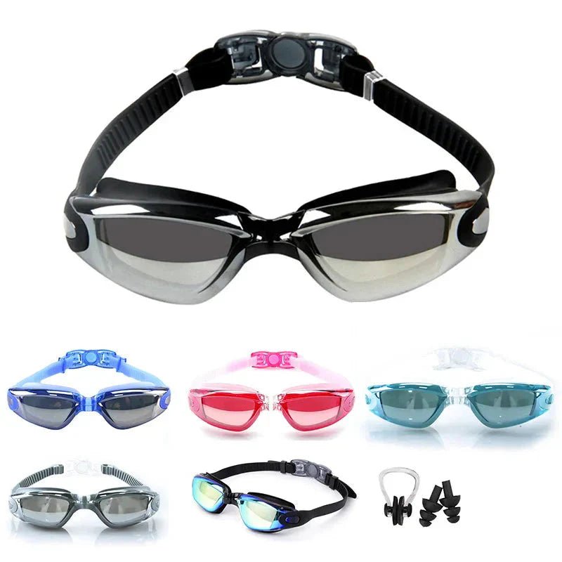 Anti-Fog Silicone Swim Goggles - UV Protection, Waterproof, Adjustable Fit - Men, Women, Kids - Apex Athletics
