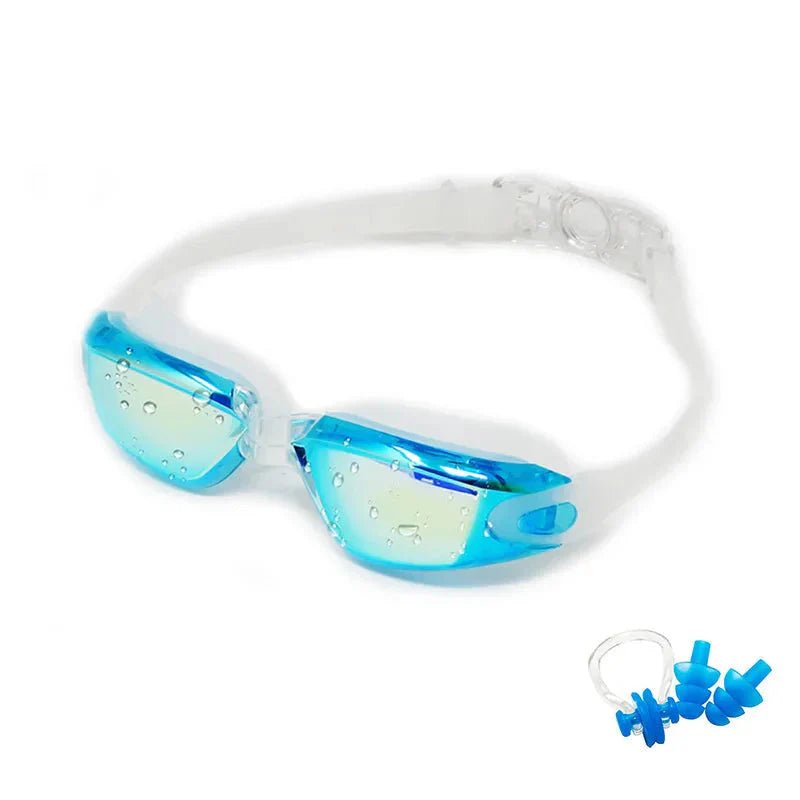 Anti-Fog Silicone Swim Goggles - UV Protection, Waterproof, Adjustable Fit - Men, Women, Kids - Apex Athletics