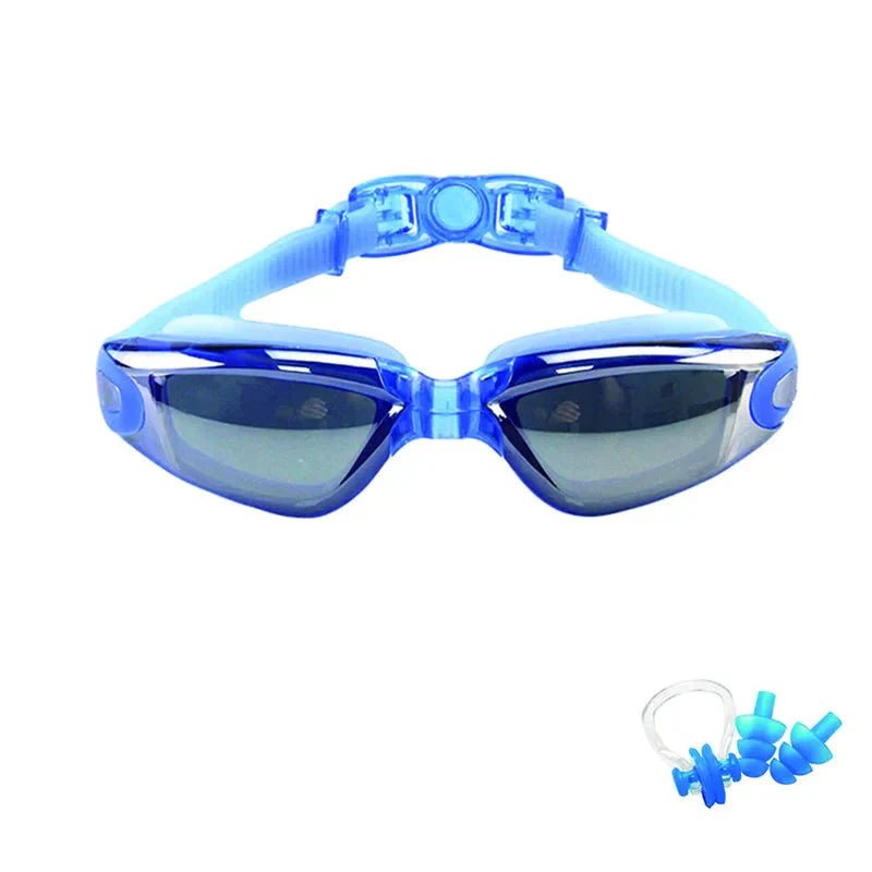 Anti-Fog Silicone Swim Goggles - UV Protection, Waterproof, Adjustable Fit - Men, Women, Kids - Apex Athletics