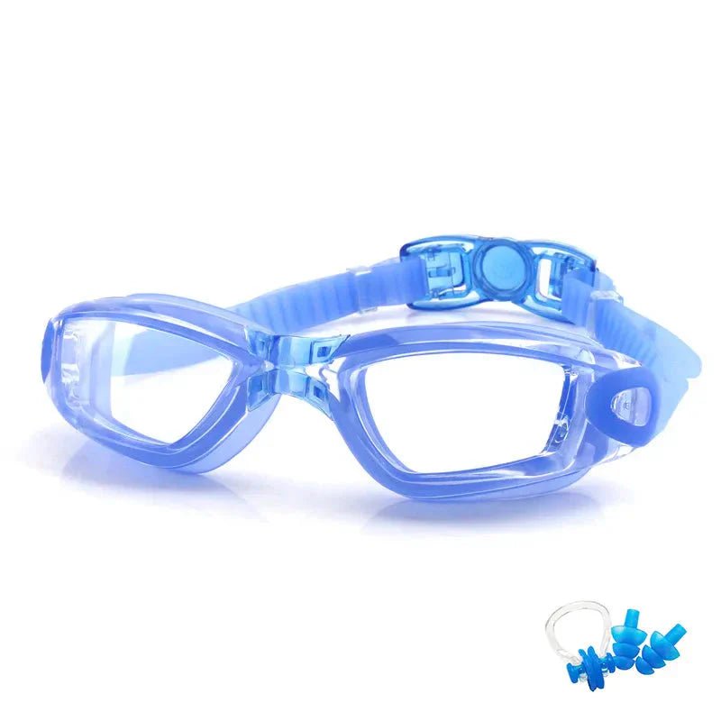 Anti-Fog Silicone Swim Goggles - UV Protection, Waterproof, Adjustable Fit - Men, Women, Kids - Apex Athletics