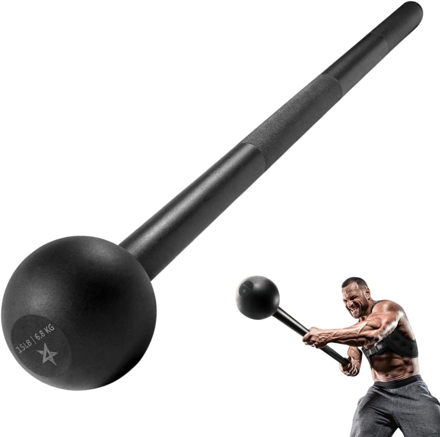 Ultimate Steel Mace Bell for Full Body Strength Training - 5-30 LB - Men & Women - Apex Athletics