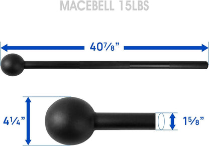 Ultimate Steel Mace Bell for Full Body Strength Training - 5-30 LB - Men & Women - Apex Athletics